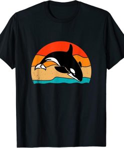 Retro Vintage Whale Orca Squad Orca Squad Whale Sea Animal T-Shirt