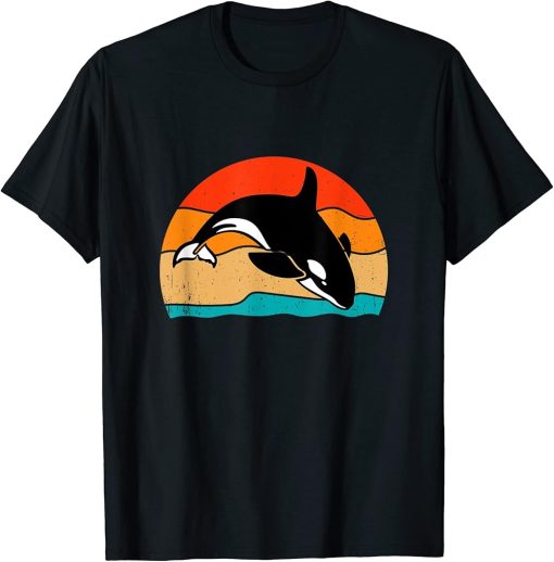 Retro Vintage Whale Orca Squad Orca Squad Whale Sea Animal T-Shirt