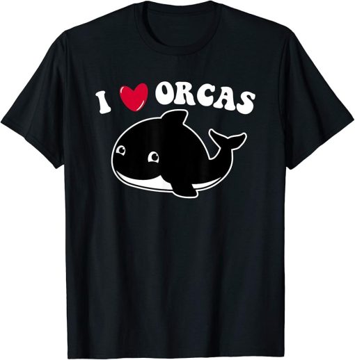 I LOVE ORCAS Heart Cute Baby Killer Whale Toddler Girls Kids T-Shirt