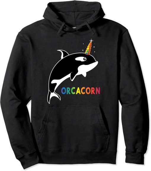 Unicorn Orca killer Whale funny Wild Orcinus T-shirt Pullover Hoodie