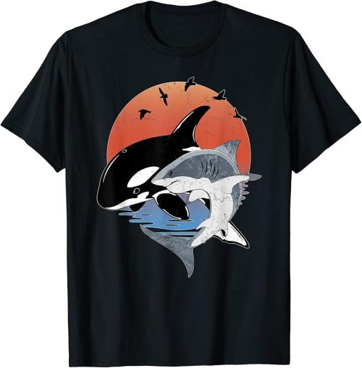 Cute Orca Whale and Shark Samoa Polynesia T-Shirt